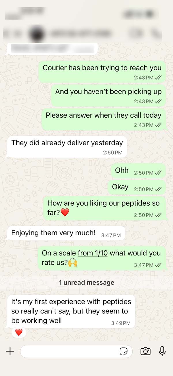Customer testimonial screenshot