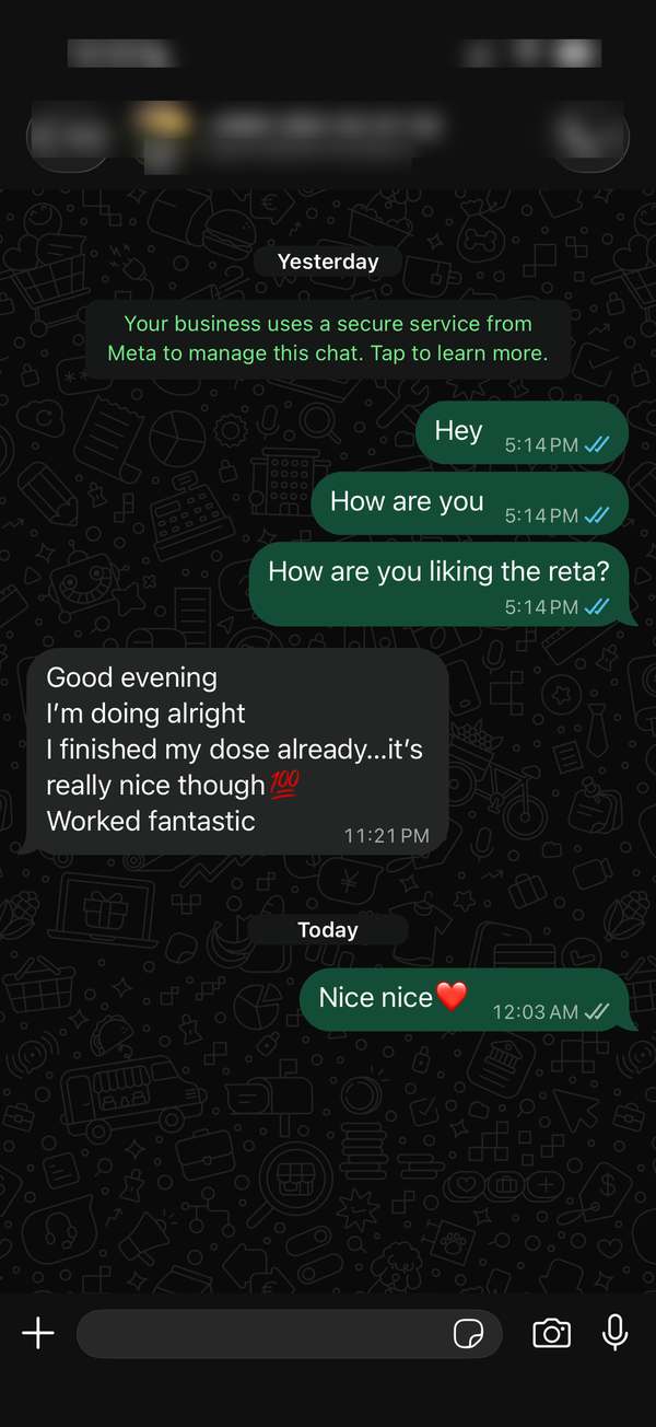 Customer testimonial screenshot