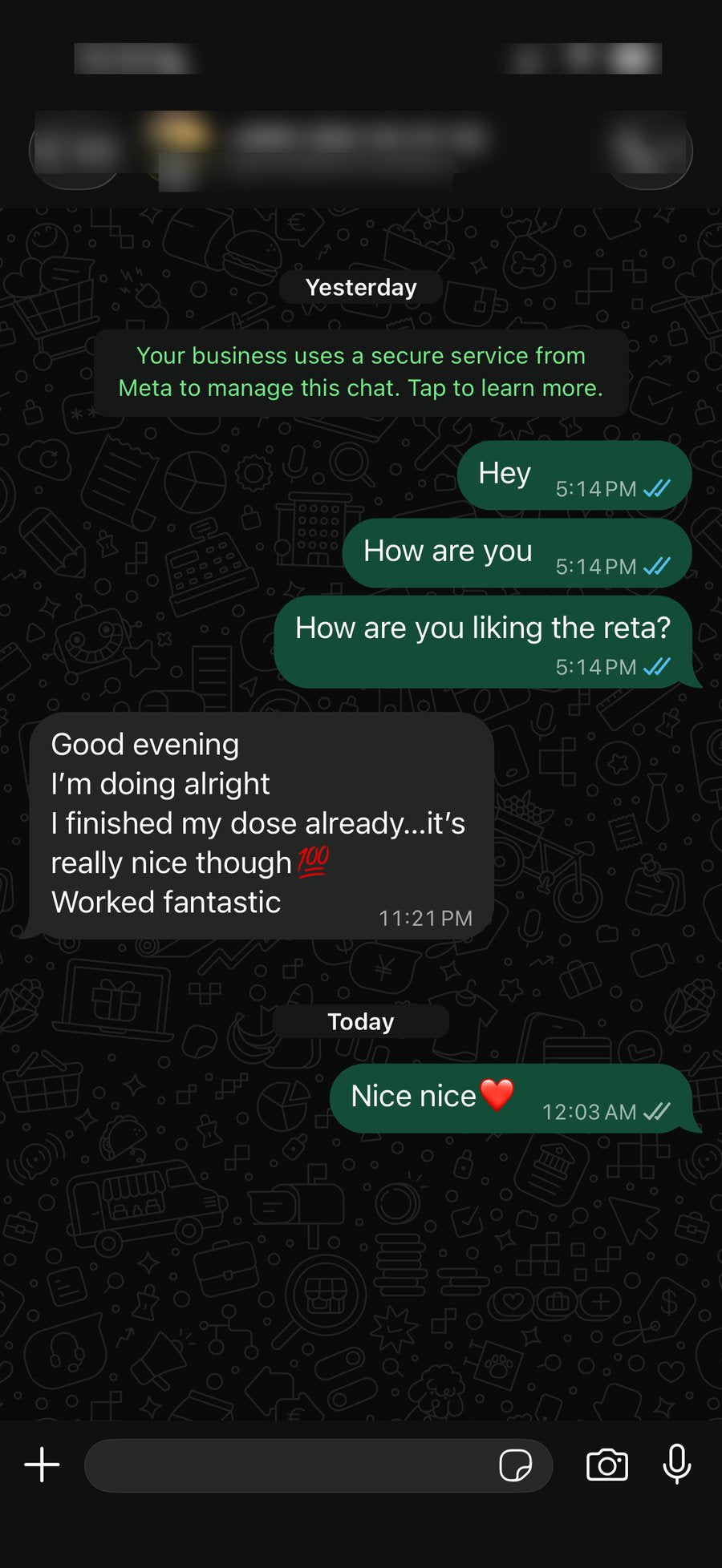 Customer testimonial