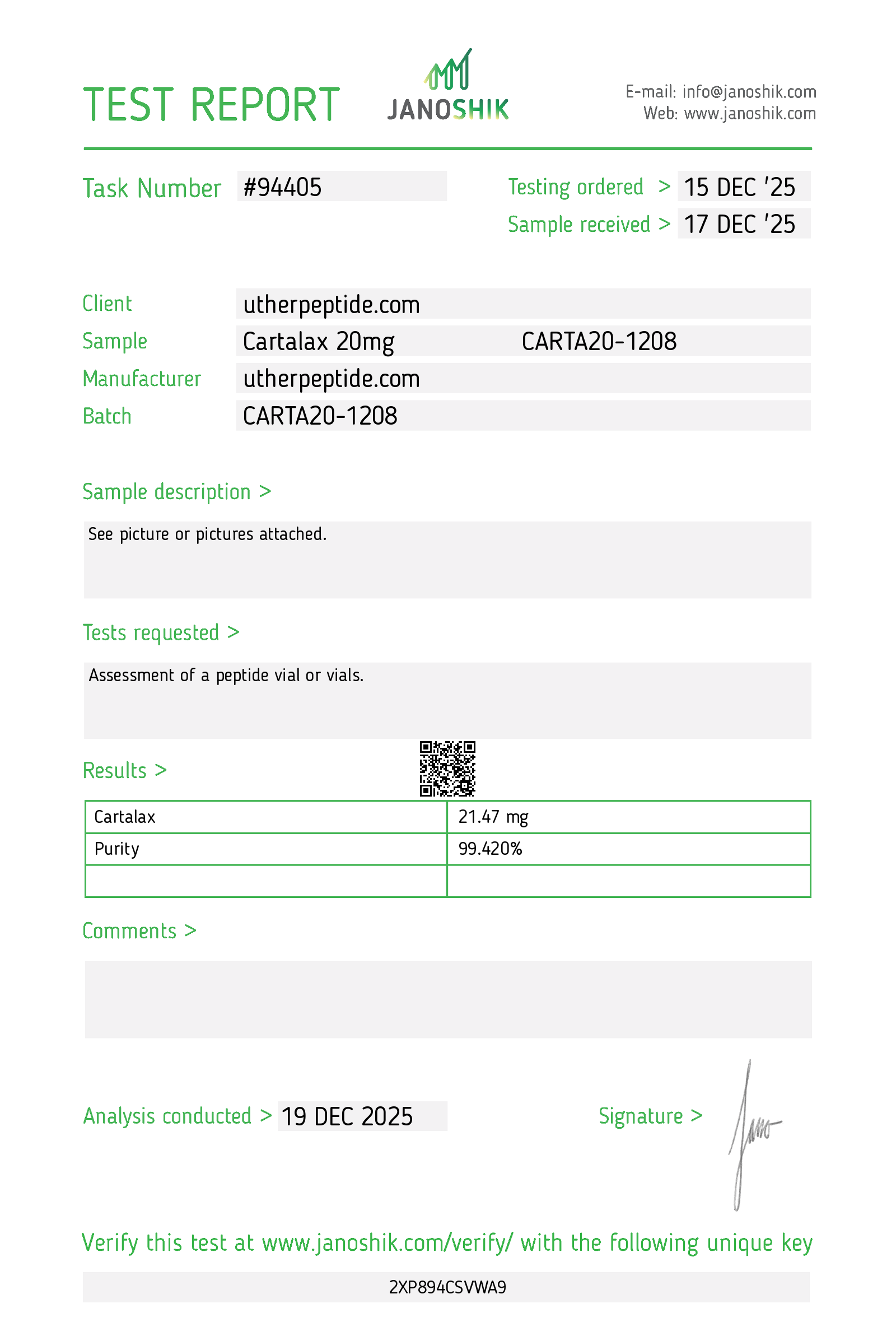 Cartalax 20mg