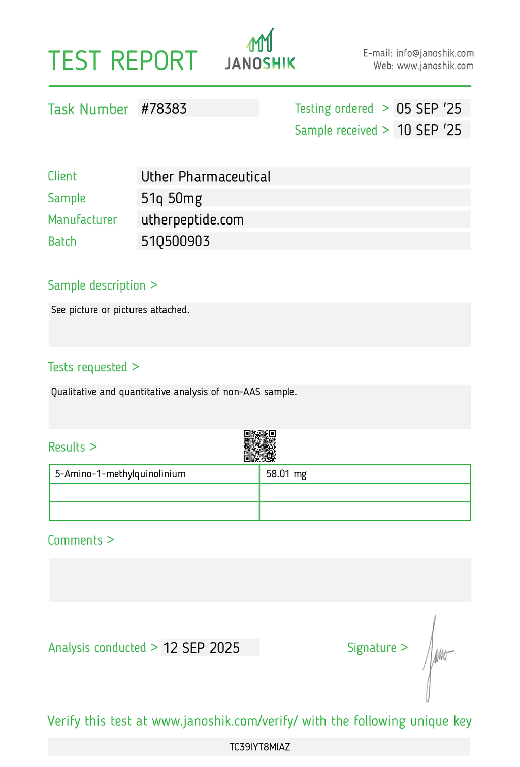 5-AMINO-1MQ 50mg
