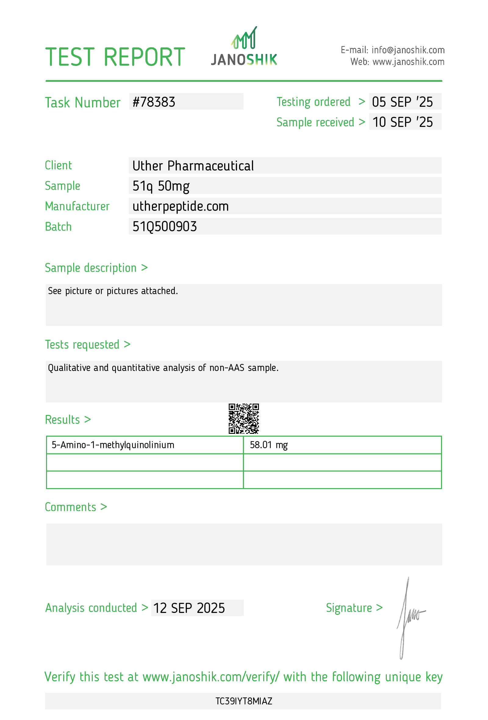 5-AMINO-1MQ 50mg