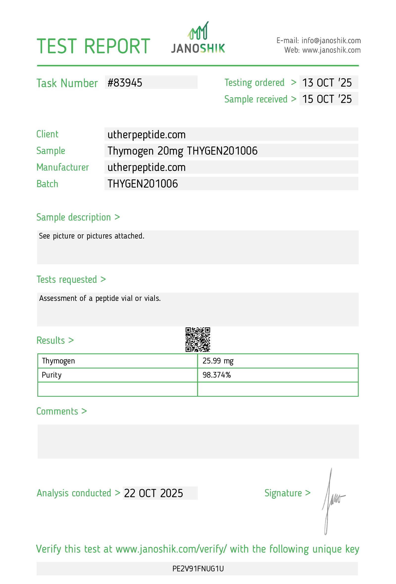 Thymogen 20mg